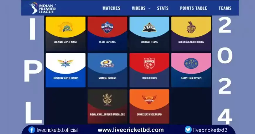 IPL Schedule 2024, Match Details, Points Table, Squads