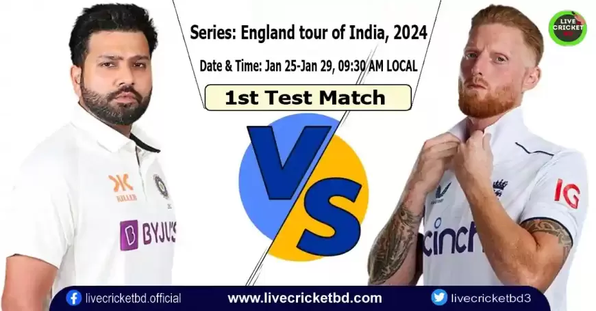 cricket match, India vs England, 1st Test - Live Cricket Score