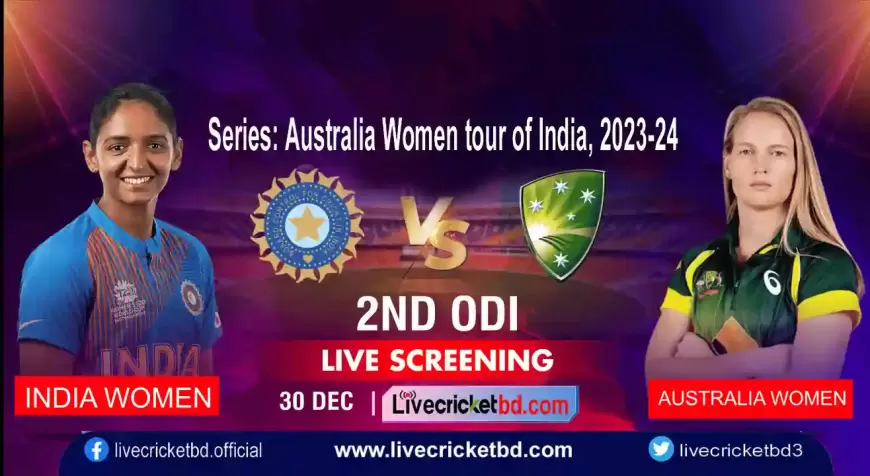 Women cricket match India vs Australia , 2nd ODI, Live Cricket Score