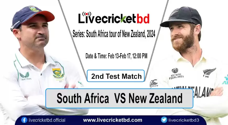 Live Cricket Score New Zealand vs South Africa, 2nd Test