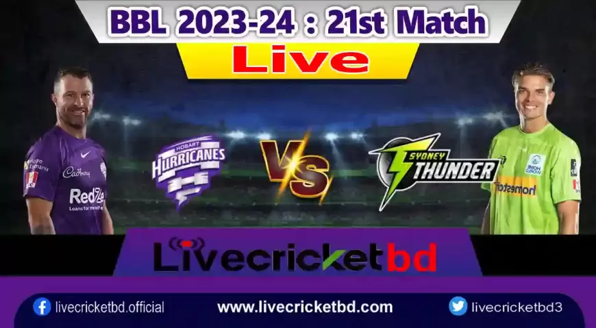 Live Cricket Score HBH vs SYT, 21st Match, Big Bash League 2023-24