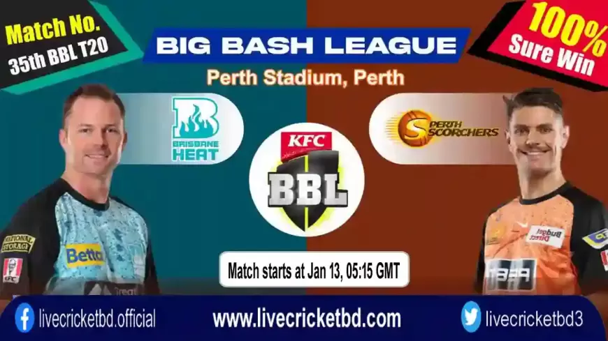 Live Cricket Score, Perth Scorchers vs Brisbane Heat, 35th Match