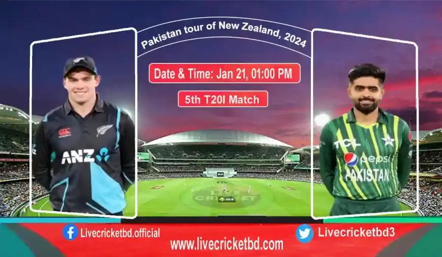 Live Cricket Score, New Zealand vs Pakistan, 5th T20I