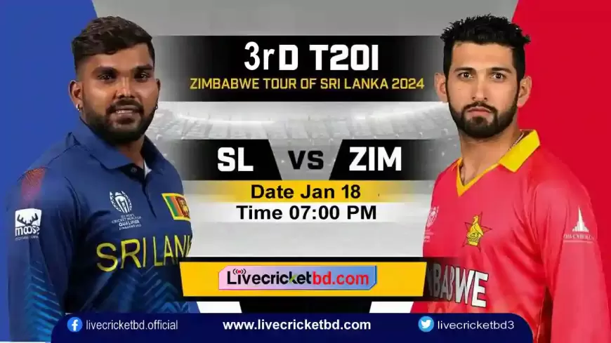 Live Cricket Score, Sri Lanka vs Zimbabwe, 3rd T20I