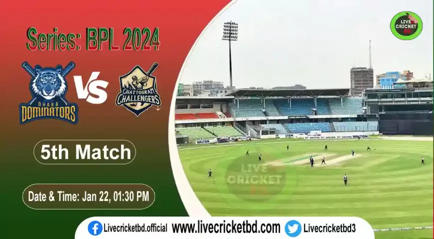 Live Cricket Score, Durdanto Dhaka vs Chattogram Challengers, 5th Match