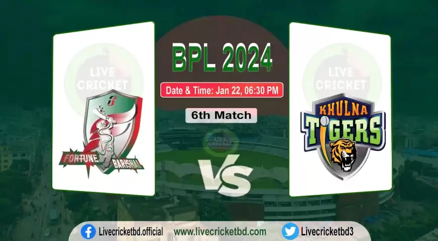 Live Cricket Score, Fortune Barishal vs Khulna Tigers, 6th Match