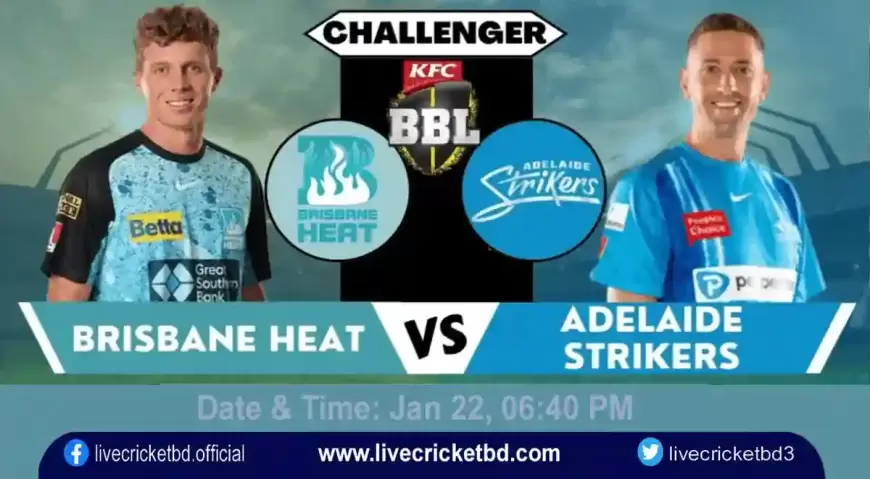 Live Cricket Score Brisbane Heat vs Adelaide Strikers Challenger 43 match