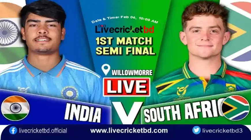 Live Cricket Score India U19 vs South Africa U19, Semi-Final 1