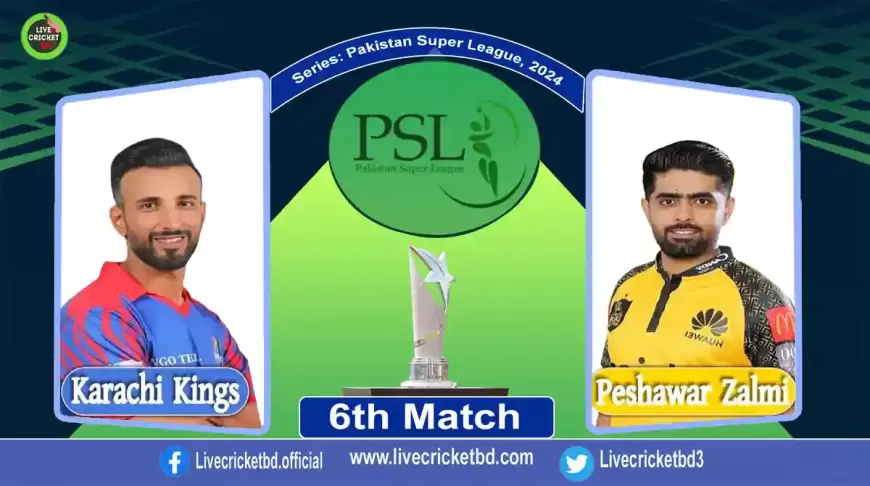 PSL 9  Live Cricket Score Karachi Kings vs Peshawar Zalmi, 6th Match