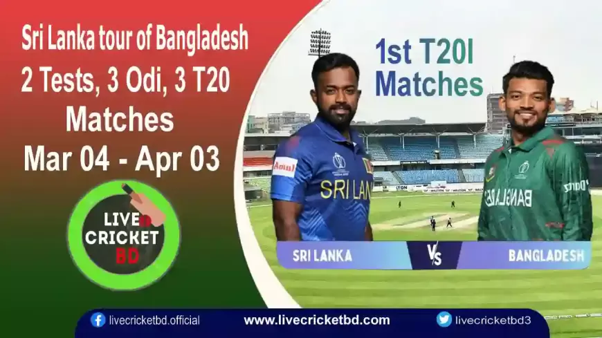 Live Cricket Score, Bangladesh vs Sri Lanka, 1st T20I