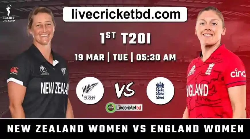 Live Cricket Score, New Zealand Women vs England Women, 1st T20I