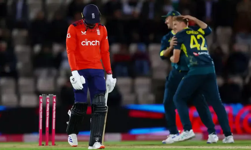 View full scorecard Australia beat England by 28 runs in first men’s T20