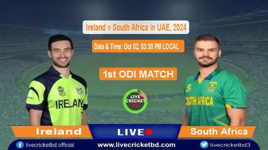 Ireland vs South Africa, 1st ODI  | IRE vs SA | Live Cricket Score