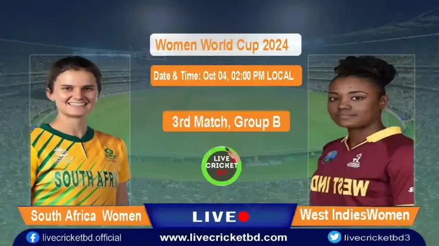 South Africa Women vs West Indies Women, 3rd Match, Group B