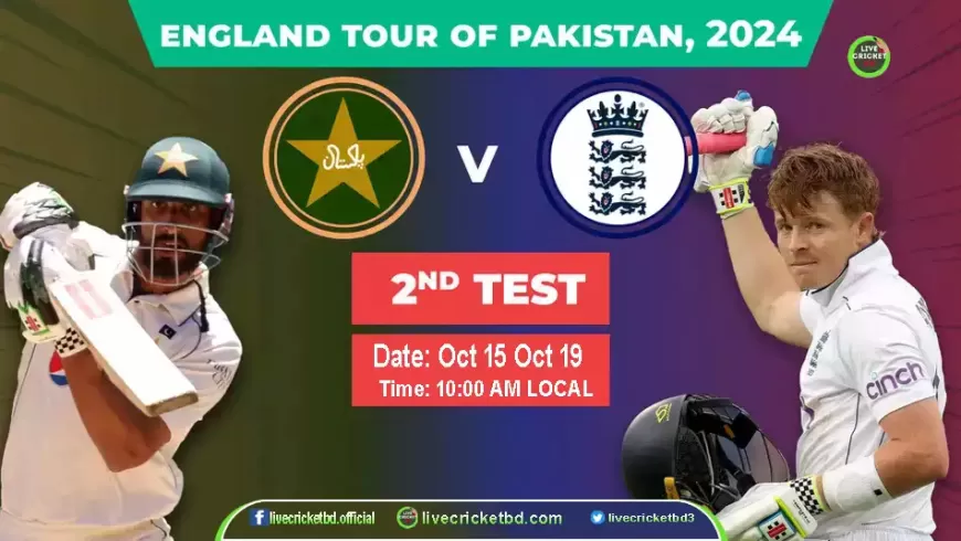 Pakistan vs England, 2nd Test | live Cricket match Score