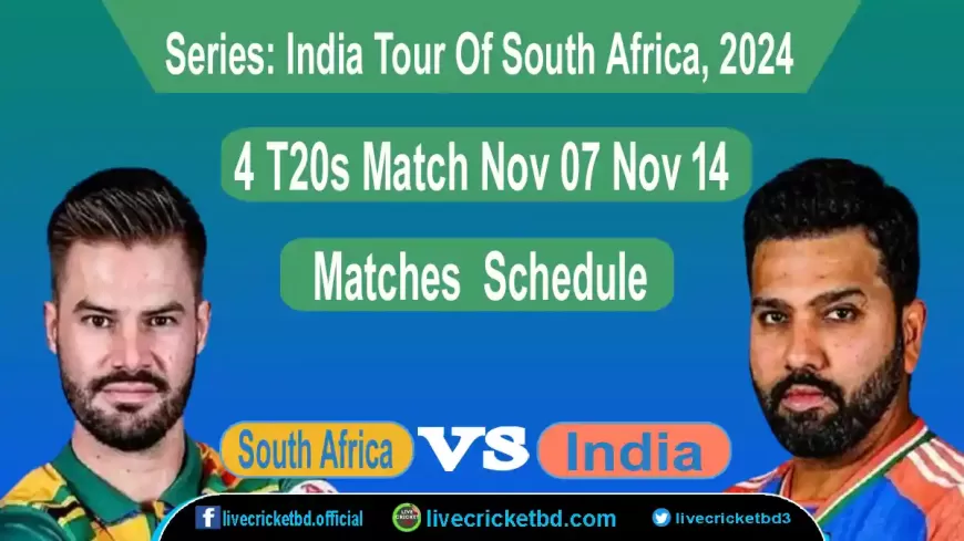 India Tour Of South Africa, 2024 Matches  Schedule & Results