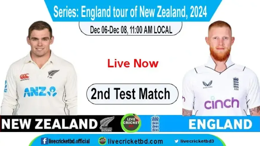 New Zealand vs England, 2nd Test Match Live Cricket Score