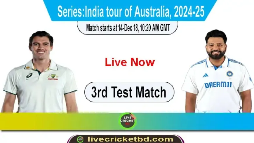 Australia vs India 3rd Test Match Live Cricket score