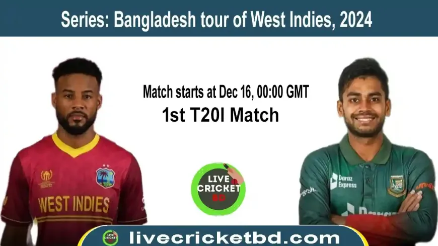 West Indies vs Bangladesh, 1st T20I 2024 | Live Score, Updates & Highlights